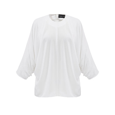 Loose fit gather sleeve top