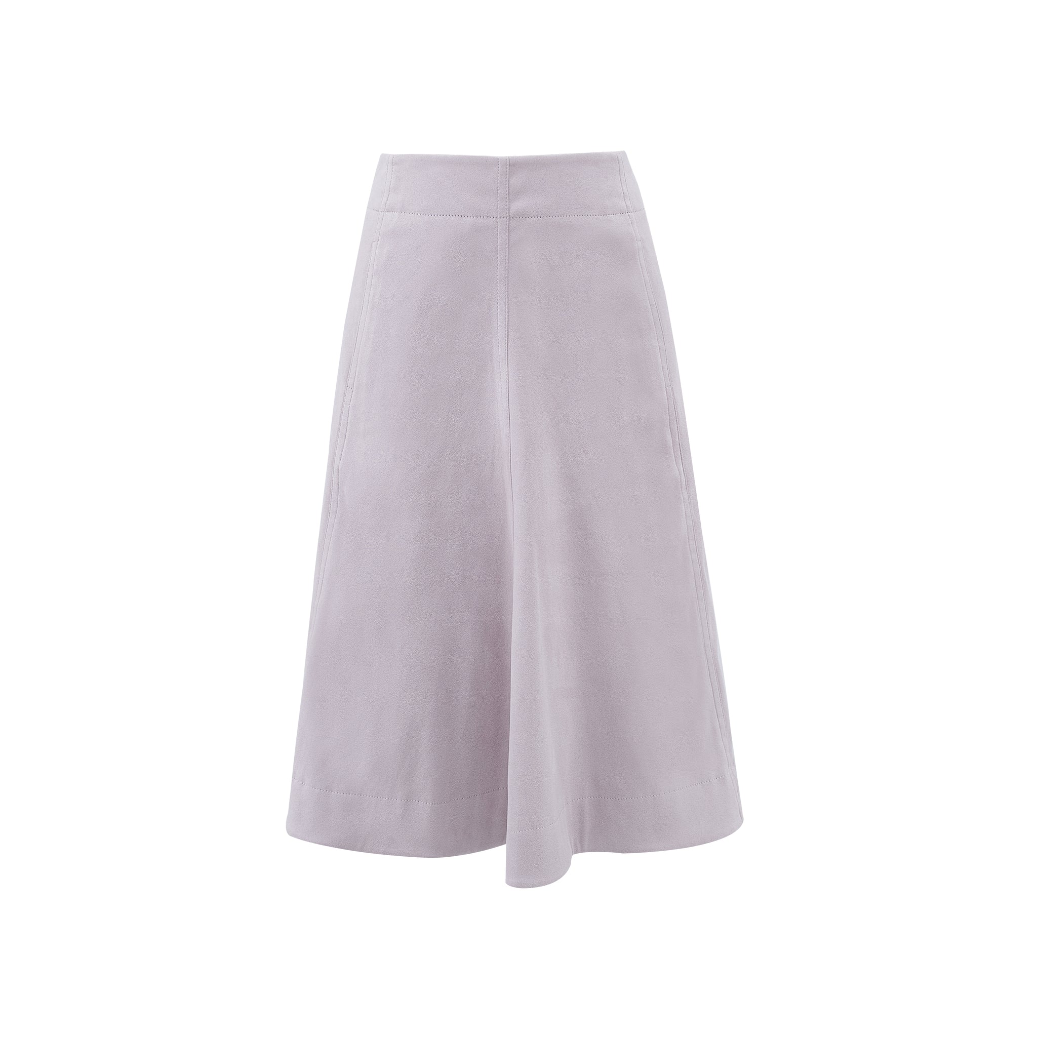 Kick Flare Lilac Suede Skirt
