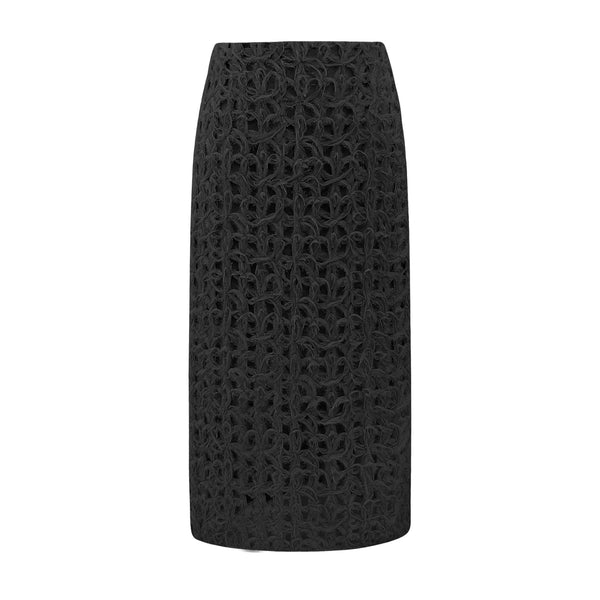 Texture Weave Skirt in Black