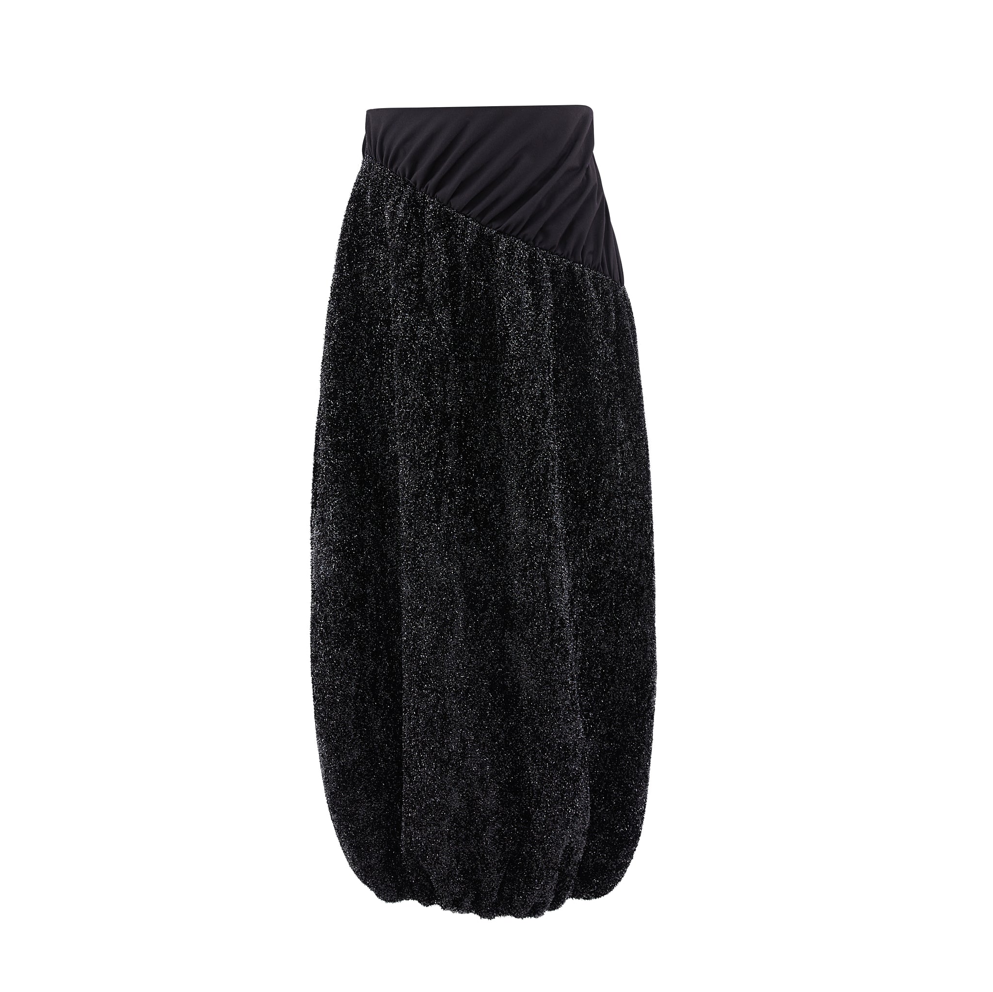 Glass Yarn Gathered Curve Skirt