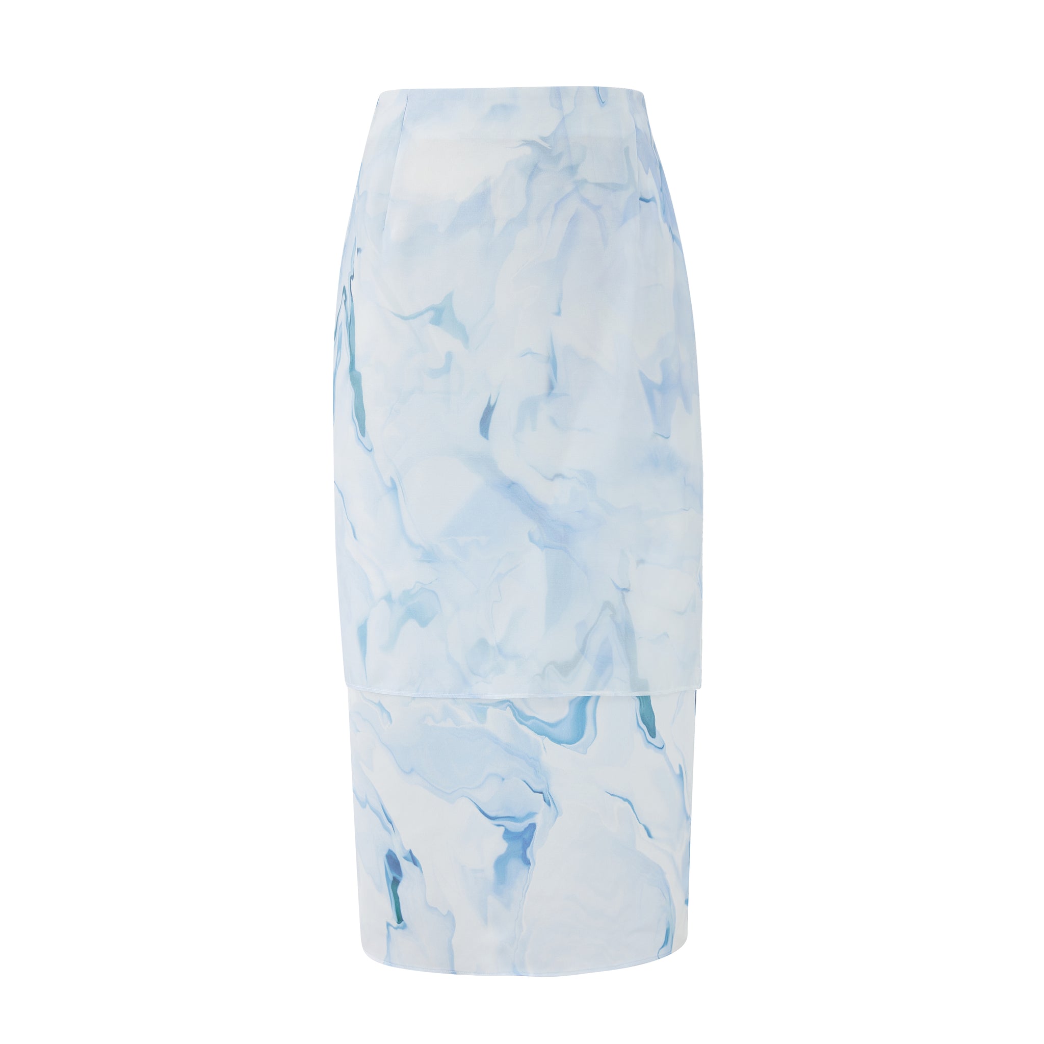 Blue Water Ripple Double Reflection Skirt